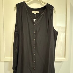 Ann Taylor LOFT Women's Black Sleeveless Top NWT XL
